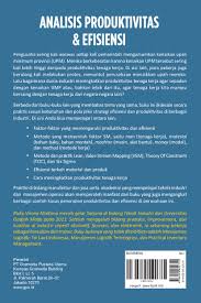 Jual Buku Analisis Produktivitas Dan Efisiensi Oleh Ricky Virona Martono Gramedia Digital Indonesia