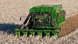 Picker harvesting is used in areas with long growing seasons and longer staple cotton. Cotton Harvester John Deere Asia