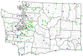 Map Of Washington Lakes Streams And Rivers