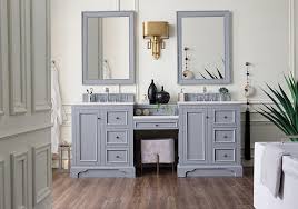 Shop allmodern for modern and contemporary 48 inch bathroom vanities to match your style and budget. James Martin De Soto Collection 82 Double Vanity Set With Makeup Table 3 Cm Optional Top And Color Option