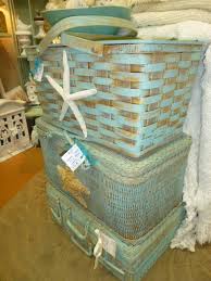 Diy Beach Basket Makeovers Beach Cottage Decor Wicker Picnic Basket Beach House Decor
