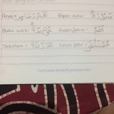 Ada banyak contoh yang kami tuliskan di halaman ini untuk antum yang memerlukan. Jawab Pertanyaan Bahasa Arab Dibawah Ini 1 Pensil 2 Papan Tulis 3 Buku Tulis 4 Pulpen 5 Brainly Co Id