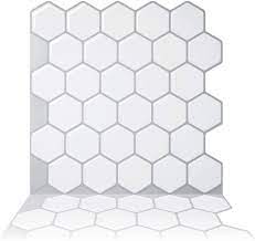 Visit the tile shop near you or shop online. Tic Tac Tiles 10 X10 Peel And Stick Self Adhesive Removable Stick On Kitchen Backsplash Bathroom 3d Wall Sticker Wallpaper Tiles In Hexa Mono White Designs 5 Amazon Com