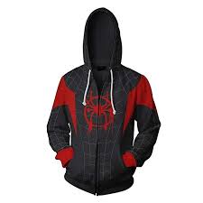 Gurbanton Spiderman Into The Spider Verse Hoodie Miles Morales Costume Sweatshirt For Halloween Holiday Xl Spiderman Hoodie Marvel Hoodies Hoodies