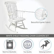 Order today with free shipping. Amazon Com Ababy Com Rocking Chair Cushion Pad Set Machine Washable Seat And Seat Back Cushions Seat Cover Or Replacement Pads For Rocker Or Glider White Eyelet Baby