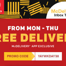 Expired and not verified mcdonald's promo codes & offers. Free Delivery At Mcdonald S Monday To Thursday Mcdelivery App Exclusive Cheapcheaplah
