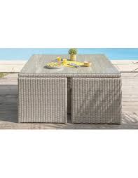 L'association du polyéthylène et de l'aluminium apporte robustesse et élégance à ce. Salon De Jardin Encastrable En Resine Tressee Grise Oceane Lunch