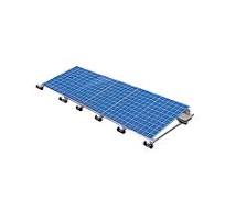 Flat Roof Mounting System for 1x Row and 1x - 10x Columns of Solar Panels  in Portrait South Orientation