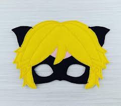 Cat Noir Mask Miraculous Ladybug Party Favor Dress Up Etsy Miraculous Ladybug Party Ladybug Party Ladybug