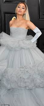 Ariana grande pulled off a small, quiet ceremony with dalton gomez, a. Ariana Grande Serves Disney Princess Vibes As She Rocks Two Looks On Grammy Awards Red Carpet Daily Mail Online