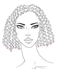 More images for how to draw curly hair female step by step » Girl With Black Hair Drawing Novocom Top