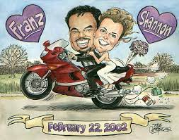 These photo editing tools make it easy to create cartoon . Caricature Art More Full Color With Body Couple Caricatures Caricature Caricature Drawing Motorcycle Drawing