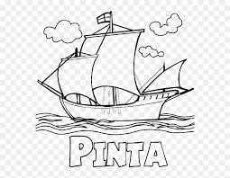 To print your columbus day coloring page reader, follow the directions on the specific page you want to print by clicking on the printer icon that says full page print. check out all our christopher columbus. Columbus Fleet Pinta On Columbus Day Coloring Page Christopher Columbus Ship Drawing Hd Png Download Vhv
