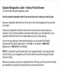 Formal resignation letter with notice period. Free 6 Sample Resignation Letter For New Job In Pdf Ms Word