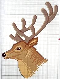 Deer Reindeer Cross Stitch Chart Pinterest Cross Stitch