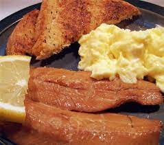 Smoked Kippers With Scrambled Eggs Recipe Food Com Recipe Kipper Recipes Smoked Cooking Herring Recipes