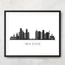 Its elegance will take your living room to the next level!with artprintsvicky, you can upgrade your wall gallery with your. Twin Cities Skyline Printable Minneapolissaint Paul Black Etsy Black And White Wall Art White Wall Art Minneapolis Skyline