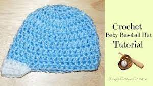 Crochet Baby Baseball Cap Pattern Youtube