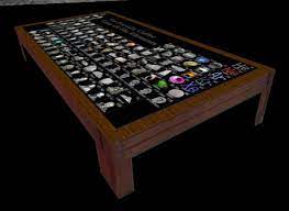 James de wulf periodic coffee table concrete and steel for at 1stdibs. Second Life Marketplace Periodic Coffee Table Of The Elements 1 Prim