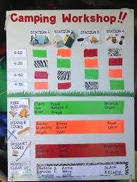 camping kaper chart for brownie get ready to camp workshop