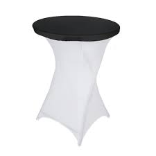 Black Spandex Cocktail Table Top Stretch Cover In 2020 Table Top Covers Cocktail Tables Spandex Chair Covers