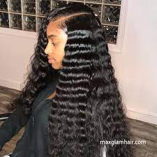 Weave hairstyles are black women's best friends whenever they want a fabulous change of color and length. 13x4 Human Hair Lace Front Wig Deep Wave Weave Hairstyles Hair Styles Curly Hair Styles Naturally