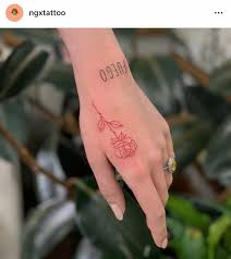 Pin By Kyla Desanto On Tattoos Red Ink Tattoos Hand Tattoos Small Hand Tattoos