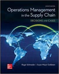 Operations Management In The Supply Chain Decisions And Cases 7th Edition Roger G Schroeder M Johnny Rungtusanat Operations Management Supply Chain Test Bank