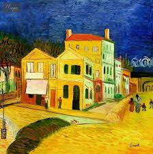 Vincent Van Gogh The Yellow House 32x32 Hand Painted In Oil Van Gogh Vincent Van Gogh Yellow Houses