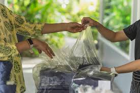 garçonete dá ordem de levar comida para cliente do sexo feminino. 17333404  Foto de stock no Vecteezy