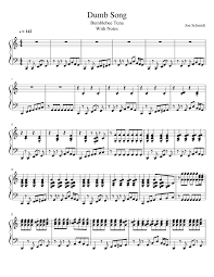 Dumb Song Jon Schmidt Sheet Music For Piano Solo Musescore Com