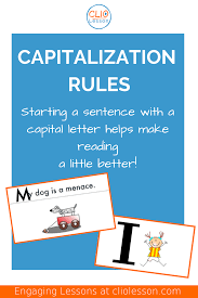 In This Interactive Learning Video Students Learn To Capitalize The First Word In A Sentence And Th Capitalization Rules Engaging Lessons Interactive Learning