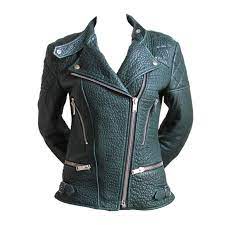 Celine By Phoebe Philo Forest Green Leather Biker Jacket Green Leather Jackets Fashion Jackets