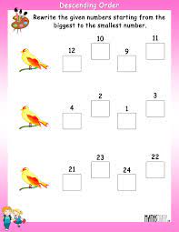 rewrite in descending order math worksheets mathsdiary com
