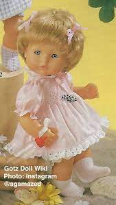 1986 pauline gotz 16 drink and wet anatomically correct baby play doll doll play baby play dolls