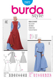 For Hi Medieval Dress Pattern Burda Style Costume Sewing Patterns