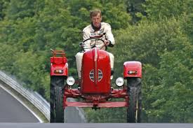 Walter Rohrl Two Times Rallye World Champion And Record Holder For The Slowest Lap On The Nordschleife With This Vin Tractors Vintage Tractors Vintage Porsche