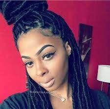 Faux Dreads With Marley Hair I Would Def Try These She Makes Them Look So Pretty Marley Hair Hair Styles Natural Hair Styles