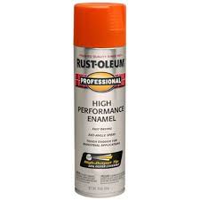 Rust Oleum 7555838 Professional High Performance Enamel Spray Paint 15 Oz Safety Orange Walmart Com Walmart Com