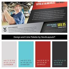 Color Palette For An Auto Mechanic View The Design At Http Www Stocklayouts Com Templates Flyer Ad Auto Mechanic Flyer Ad Temp Color Palette Color Ad Design