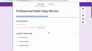 Share it with your users and start receiving your orders on your google form. Using Google Forms To Automate Customize Service Order Form Youtube