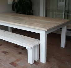 Patio Bench Patio Furniture Outdoor Furniture Whitewash And White Patio Dining Table Dining Table White Wash