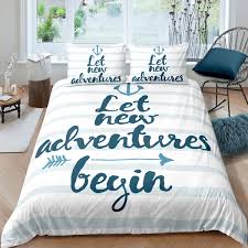 Ships free orders over $39. Pale Blue Stripes Comforter Cover Boys Navy Blue Arrows Nautical Style Modern Simplicity Style Decorative 3 Pieces Bedding Set Uk Single Double Queen King Size 1 Duvet Cover And 1 Or 2 Pillow Shams Wish