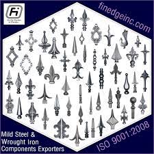 If the holes in the concrete have become too large for the anchors, fill them nearly to the top with a masonry epoxy. Wrought Iron Hardware Fencing Railing Parts Gates Grills Ornamental Iron Components Manufacturers Exporters In India Punjab