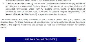 Icar aieea 2021 admit card will be available on the official website of nta f X4vra4zgxur27m