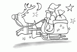 C'est le jour de noël et le père noël s'apprête à partir livrer ses cadeaux aux enfants du monde entier. Coloriages De Noel Traineau Pere Noel Noel Tete A Modeler