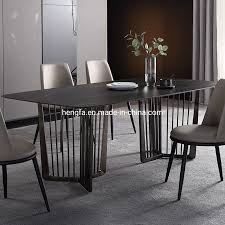 Different sizes, styles, and types of dining room furniture sets. China Modern Contemporary Dining Room Furniture Sets Steel Stainless Black Marble Dining Table China Table Base Dining Table