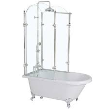 Clawfoot tub with rain shower. Acrylic Clawfoot Tub With Glass Shower Enclosure Cla