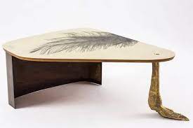 Our products / living room coffee table. Original Design Coffee Table Ostrich Foot Egg Designs Wooden Brass Contract