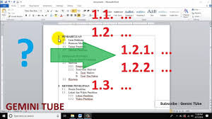 Cara Membuat Penomoran Otomatis Bertingkat Pada Ms Word Tips Dan Trik Word Youtube
